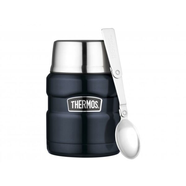 Thermos Stainless King Mattermos Med Skje 470 Ml - Mørkeblå 249328 Sport Dale 1